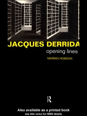 cover image of Jacques Derrida